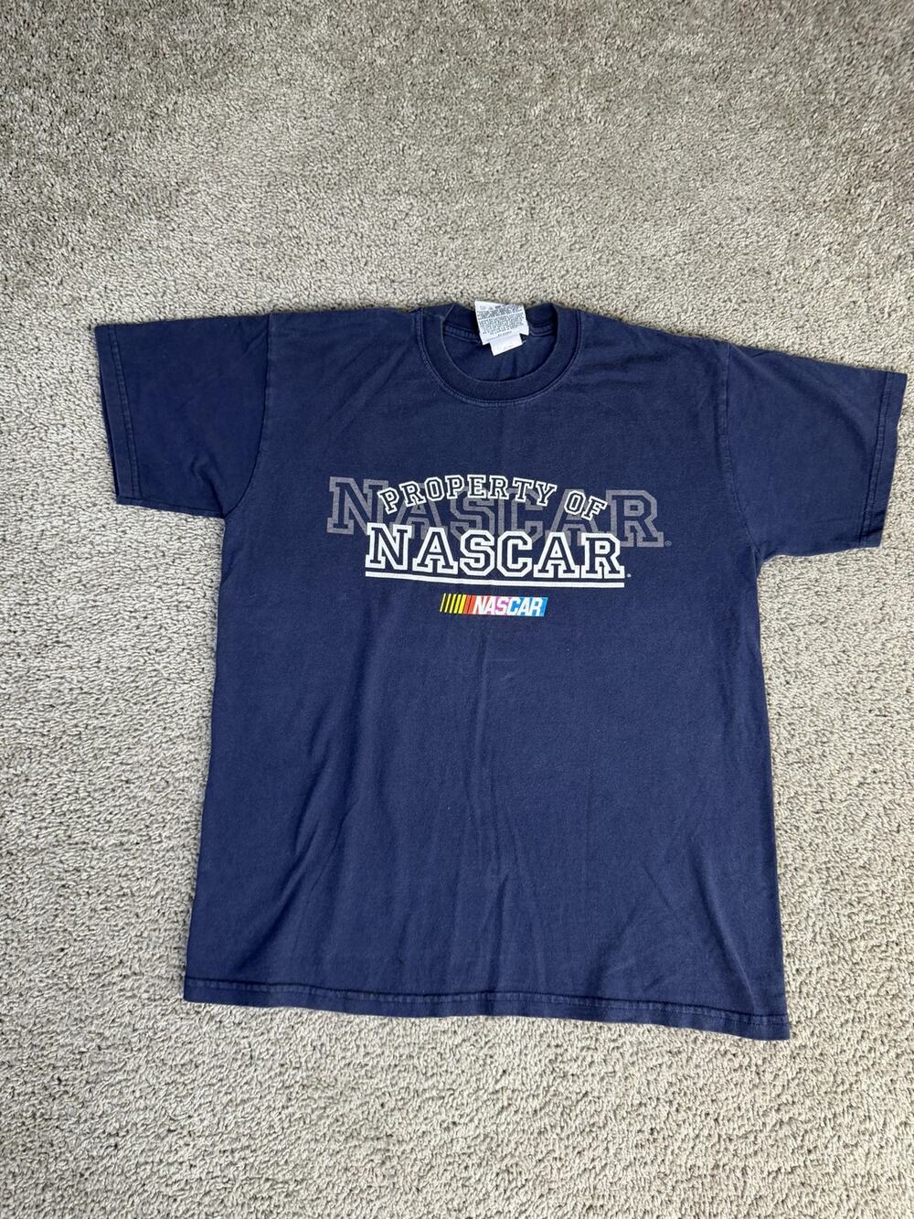 NASCAR Shirt Mens M Blue Property Of NASCAR Winners Circle Graphic